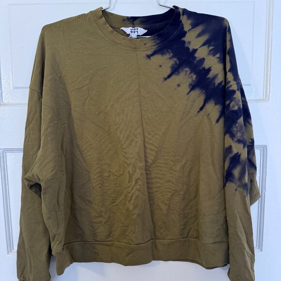JoyLab Bohemian Green Tie-Dye Modal Pull-Over Sweatshirt - M - Picture 1 of 5